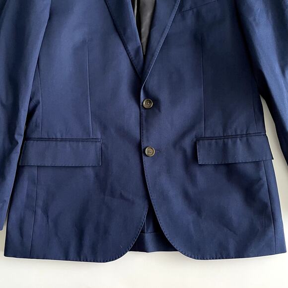 NWT J.Crew Crosby Classic Fit Suit Italian Cotton 38S Larusmiani Blue - Picture 4 of 16